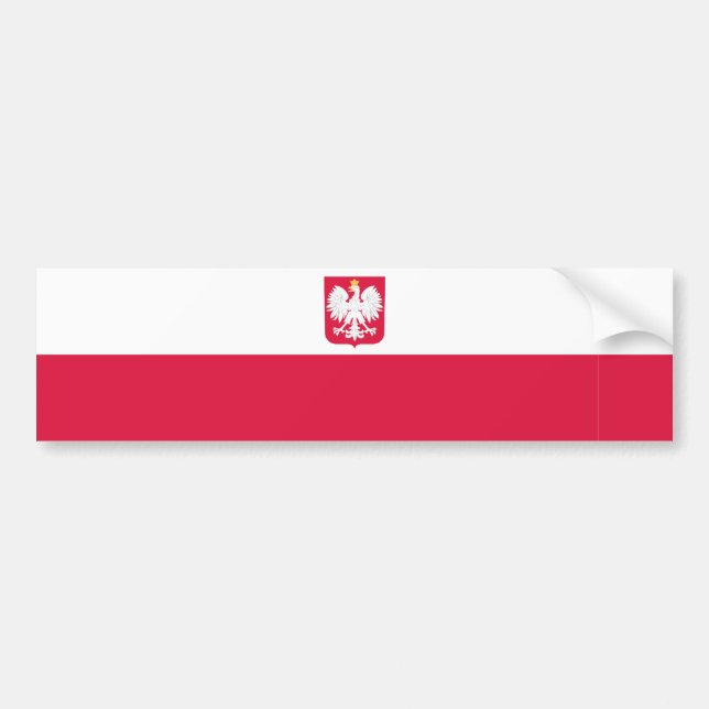 Poland/Pole/Polish Flag Bumper Sticker (Front)
