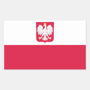 Poland/Pole/Polish Flag Rectangular Sticker