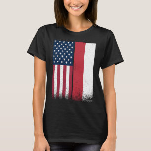 Poland  Polish American Flags Proud USA Poland T-Shirt