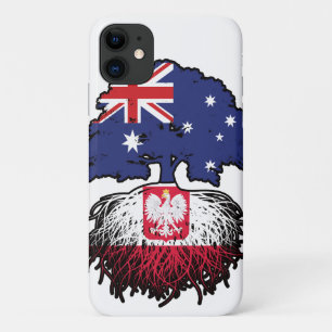 Poland Polish Australian Australia Tree Roots Flag iPhone 11 Case