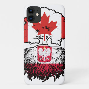 Poland Polish Canadian Canada Tree Roots Flag iPhone 11 Case