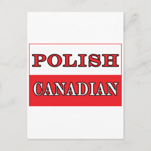 Poland Polish Canadian Flag Postcard
