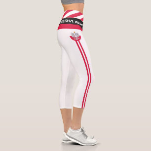 Poland & Polish Flag fashion, Fitness, Sports  Capri Leggings