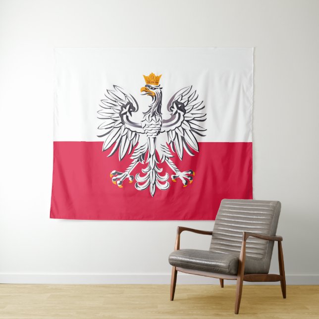 Poland & Polish Flag fashion sports /tapestry Tapestry (In Situ (Horizontal))