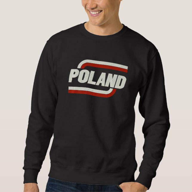 Poland Polish Flag Football Souvenir Fan   Sweatshirt (Front)