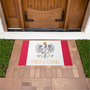 Poland & Polish Flag house mats /sports Welcome