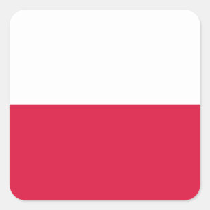 Poland (Polish) Flag Square Sticker