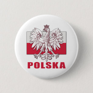 Poland Polska Coat of Arms 6 Cm Round Badge