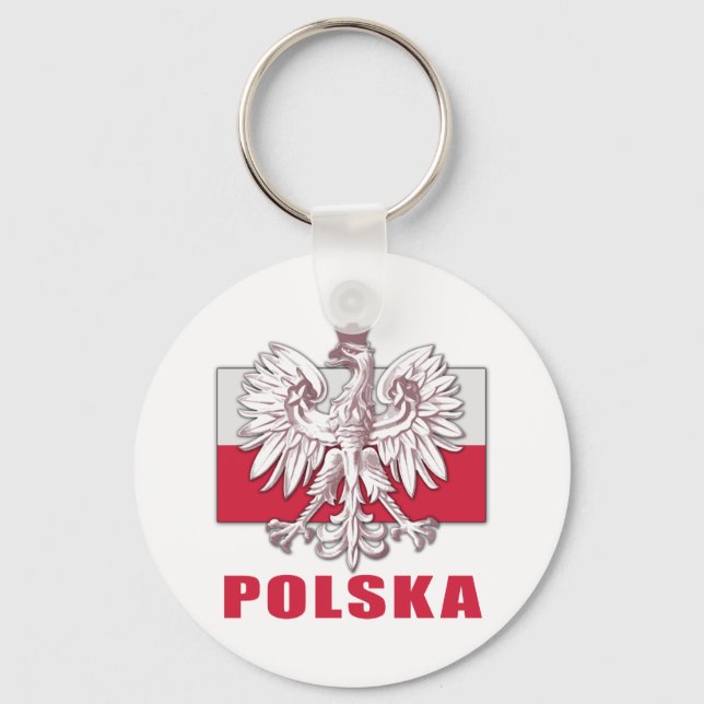 Poland Polska Coat of Arms Key Ring (Front)