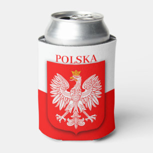 Poland Polska Polish Emblem Eagle  Can Cooler