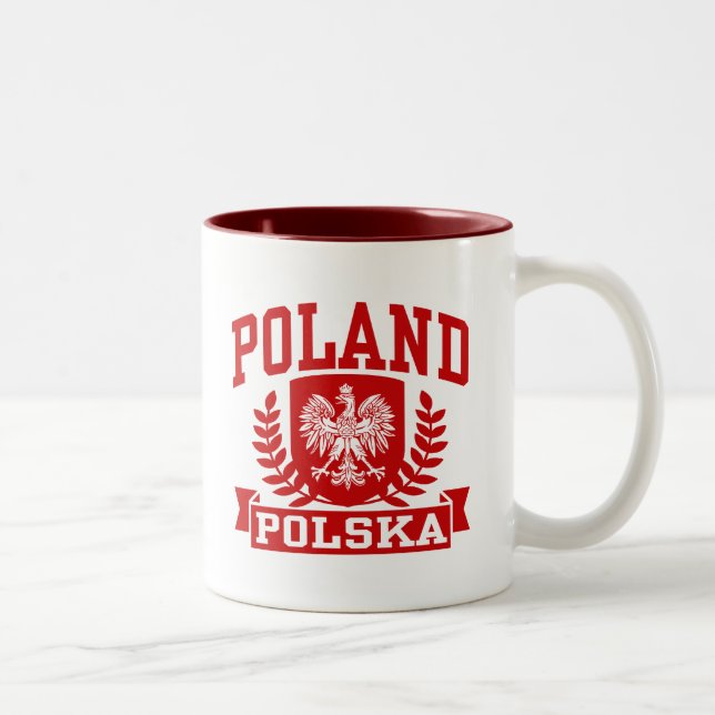 Poland Polska Two-Tone Coffee Mug (Right)
