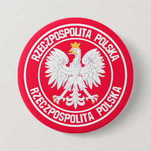 Poland Round Emblem 7.5 Cm Round Badge