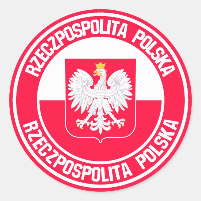 Poland Round Emblem Classic Round Sticker (Front)