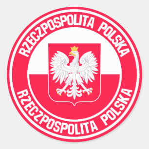 Poland Round Emblem Classic Round Sticker