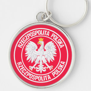 Poland Round Emblem Key Ring