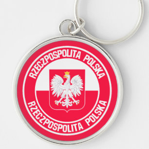 Poland Round Emblem Key Ring