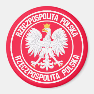 Poland Round Emblem Magnet