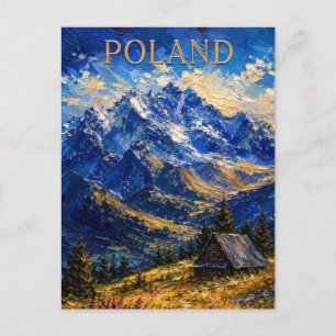 Poland: Scenic Alpine Tatra Mountain Art Souvenir Postcard