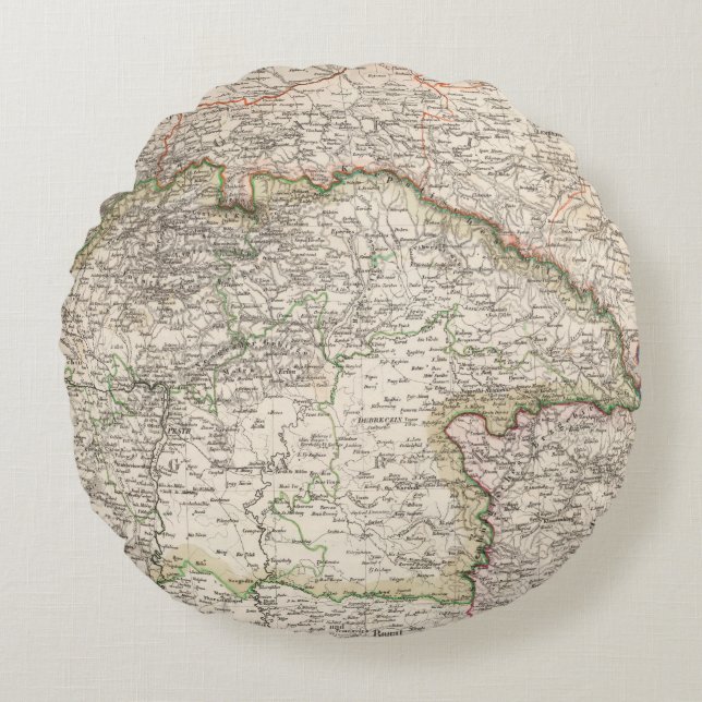 Poland, Slovakia Round Cushion (Front)