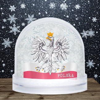 Poland Snow Globe, Polish Flag / Polska Snowglobe