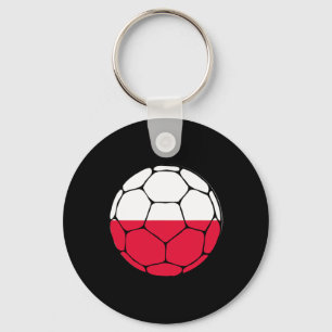 Poland Soccer Byll Flag Jersey Futbol Polish Footb Key Ring