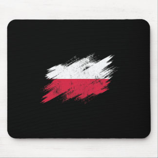 Poland Soccer Fan Tattered Flag National Pride Mouse Pad