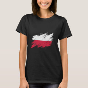 Poland Soccer Fan Tattered Flag National Pride  T-Shirt