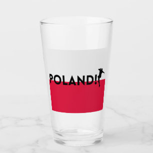 Poland Soccer Match Day Fan Pride Glass
