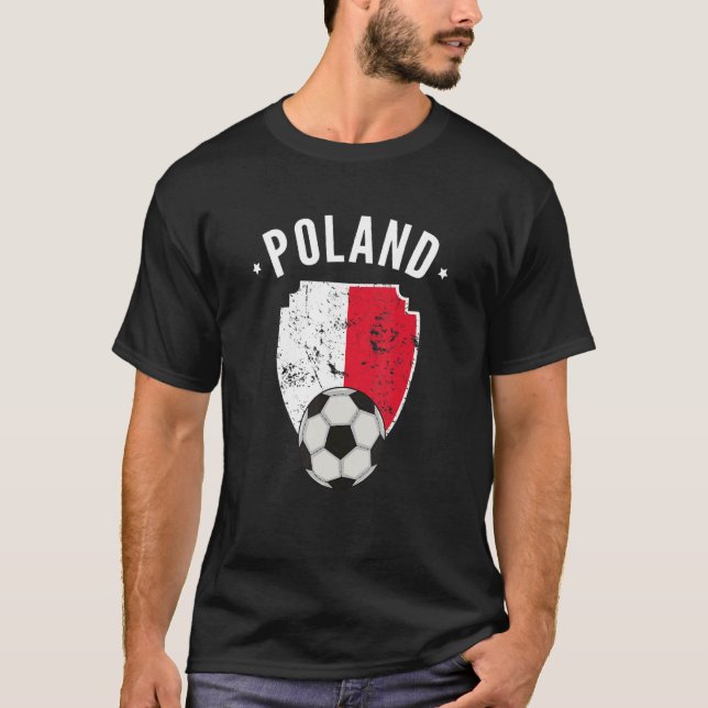 Poland Soccer Poland Flag Football Polish Pride Ro T-Shirt (Front)