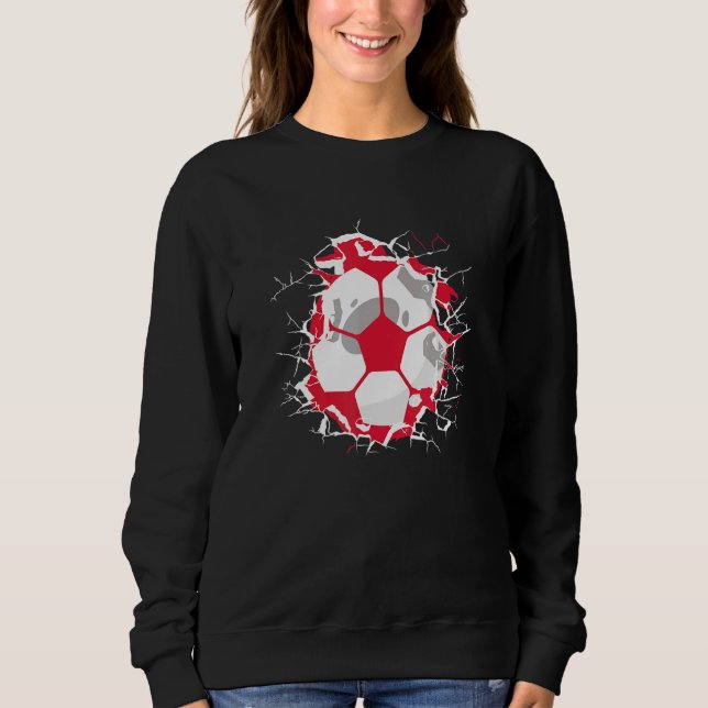 Poland Soccer Polish Football Polska Futbol 1 Sweatshirt (Front)