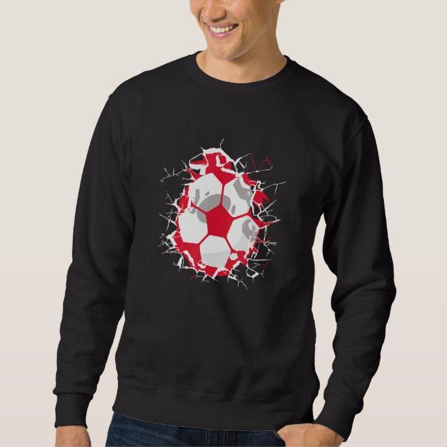 Poland Soccer Polish Football Polska Futbol 1 Sweatshirt (Front)