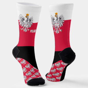 Poland Socks, Polish flag patriotic / sports Socks