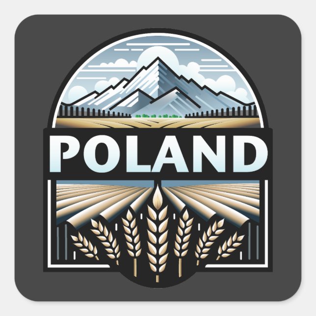 Poland Square Sticker (Front)