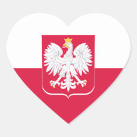 Poland Sticker, Heart, Eagle, Polish Flag