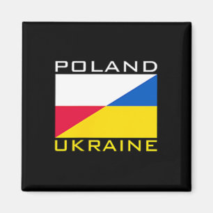 Poland Ukraine Flag Support Friendship Neighbor Magnet