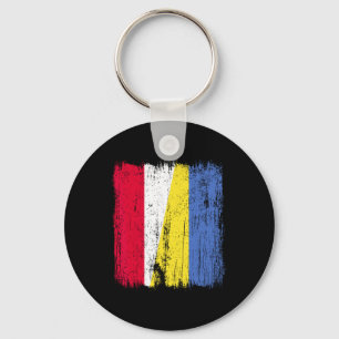 Poland Ukraine Half Flag Polish Ukrainian Heritage Key Ring