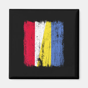 Poland Ukraine Half Flag Polish Ukrainian Heritage Magnet