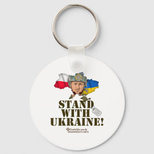 Poland Ukraine Zelensky Dog Tag Stand With Ukraine Key Ring