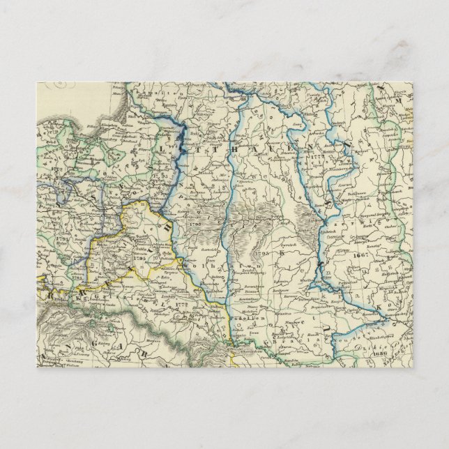 Poland until his downfall in 1795 postcard (Front)