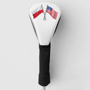 Poland USA Flag Golf Head Cover