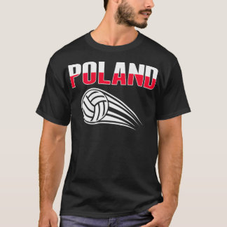 Poland Volleyball Fans Jersey Polish Flag Sport L T-Shirt