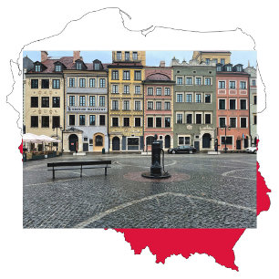 Poland Warsaw Old Town Square Photograph Postcard