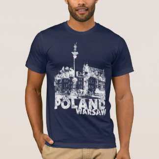 Poland Warsaw on dark T-Shirt