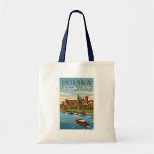 Poland Wawel Royal Castle Illustration Travel Art  Tote Bag
