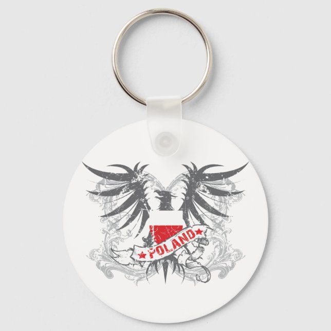 Poland Winged Key Ring (Front)