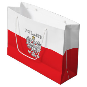 Poland With Polish Eagle Large Gift Bag