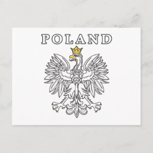 Poland With Polish Eagle Postcard