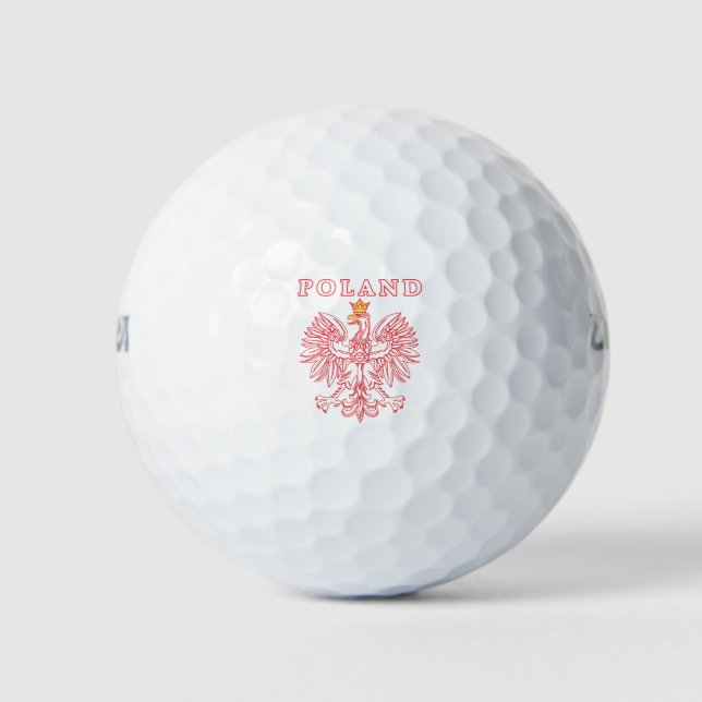 Poland With Red Polish Eagle Golf Balls (Front)