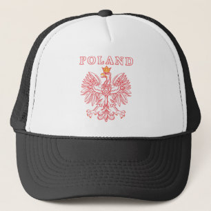 Poland With Red Polish Eagle Trucker Hat