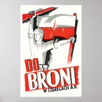 Poland WWII Propaganda Poster To the arms in the